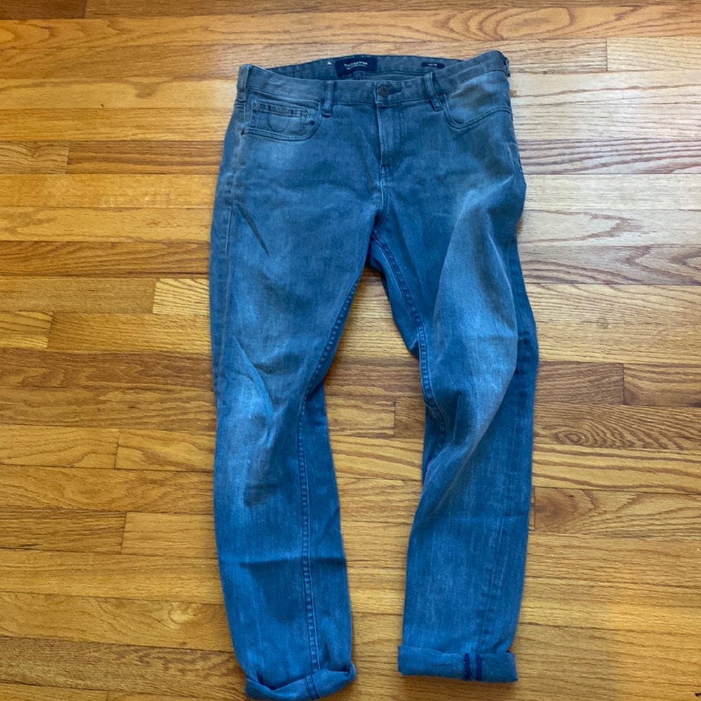 Scotch & Soda grey skim fit jeans